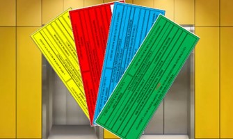 Asansörlerde Renkli Etiketleme İşlemleri