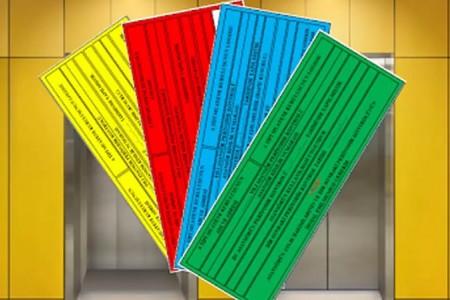 Asansörlerde Renkli Etiketleme İşlemleri