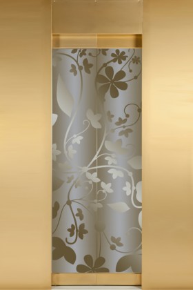 Floral Cam Kapı Asansör