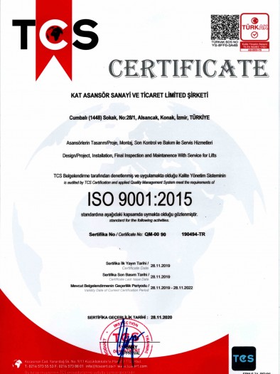 ISO Belgesi 2015-1